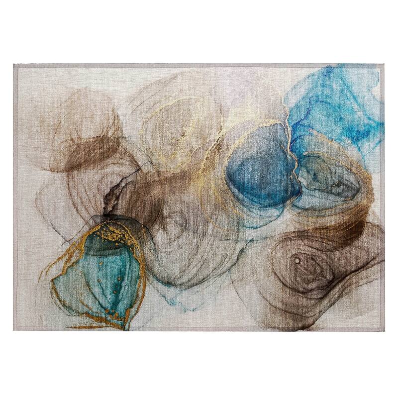 Elfi Artistic Abstract Weather Resistant Versatile Elegance Outdoor Rug