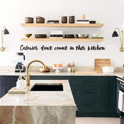 Calories Don't Count In This Kitchen Metal Wall Art - Home Office and Living Room Decoration