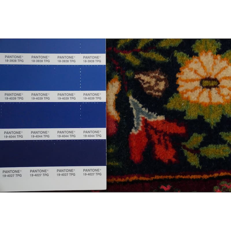 Hand Knotted Oriental 100% Wool Carpet Traditional Pictorial Multi-Colored Kashan Area Rug - 7' 0'' X 4' 4''