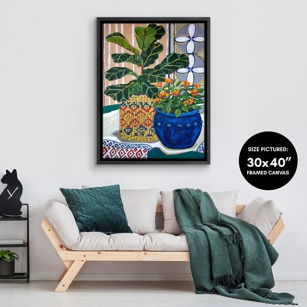 Americanflat - Fiddle Leaf Fig And Flowers by Mandy Buchanan