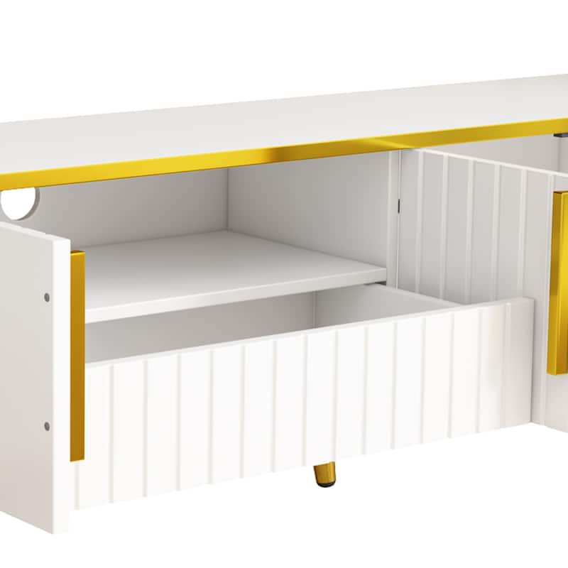 TV Stand with Open Storage Shelf for TVs Up to 85"