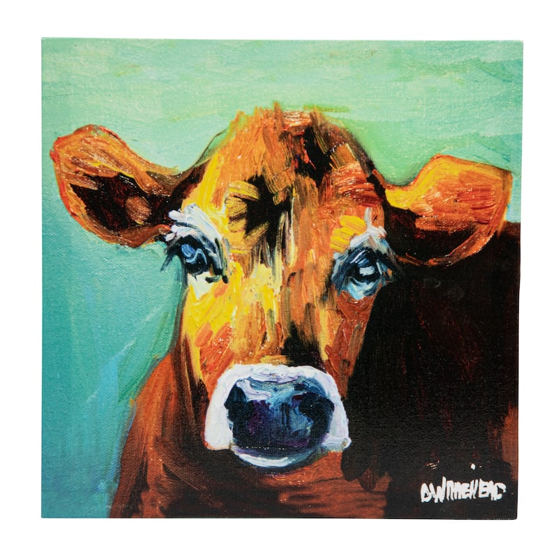 Canvas Wall Decor with Cow Image