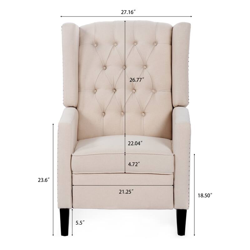 27" Wide Manual Wing Chair Recliner