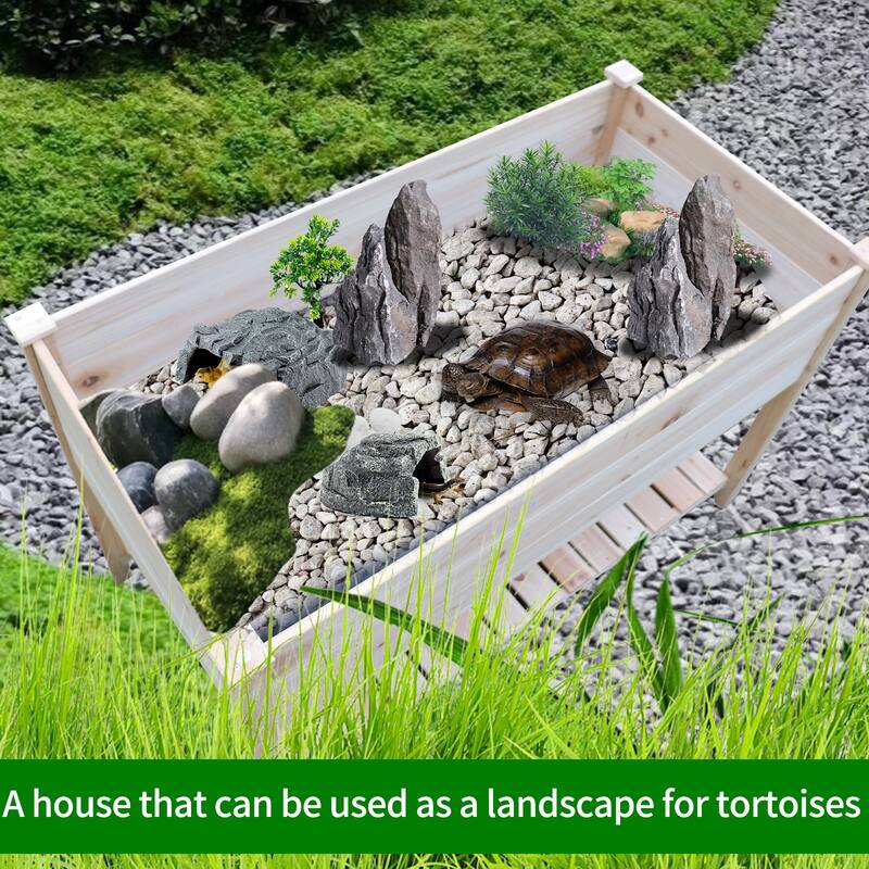 Raised Garden Bed Planter Box with Legs Storage Shelf