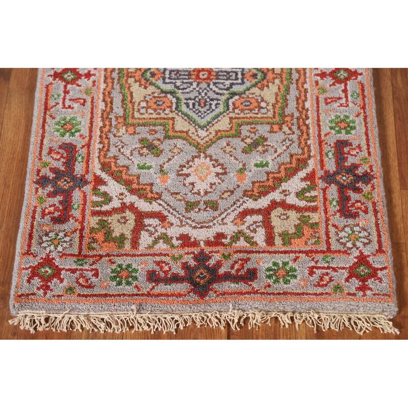 Gray Heriz Serapi Indian Rug Handmade Wool Carpet - 2'0"x 3'0"