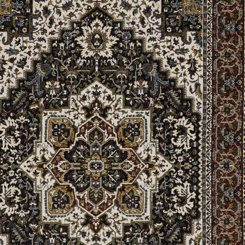 HomeRoots Medallion Traditional Rectangle Area Rug