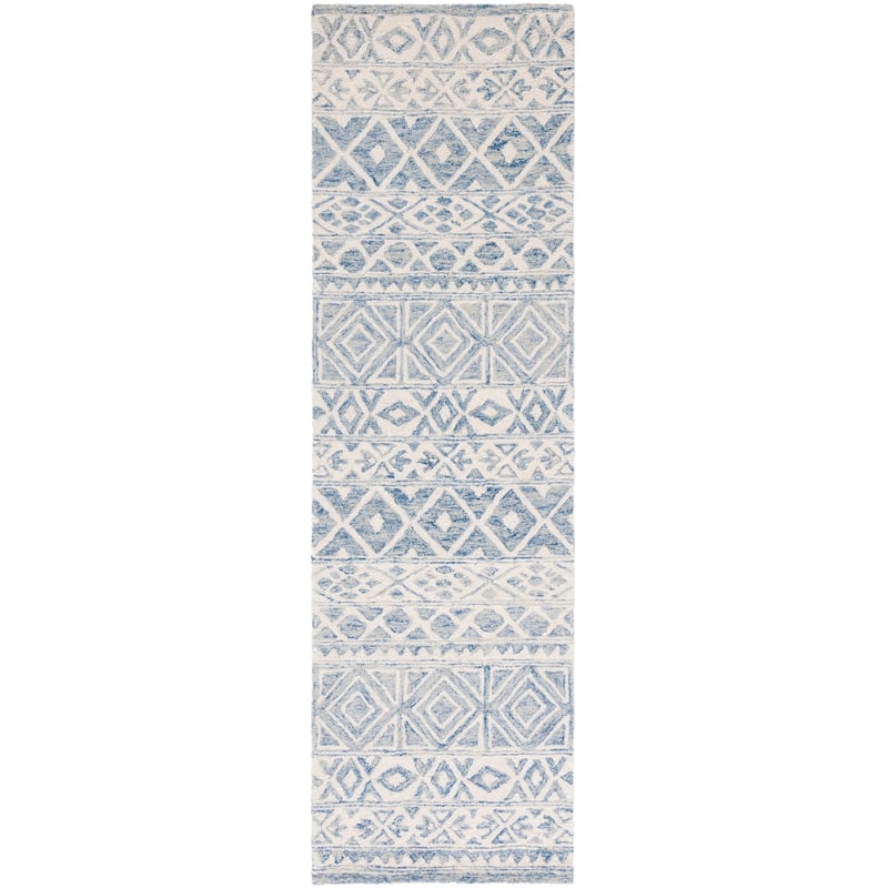 Lauren Ralph Lauren Handmade Theresa Blue Geometric Wool Area Rug