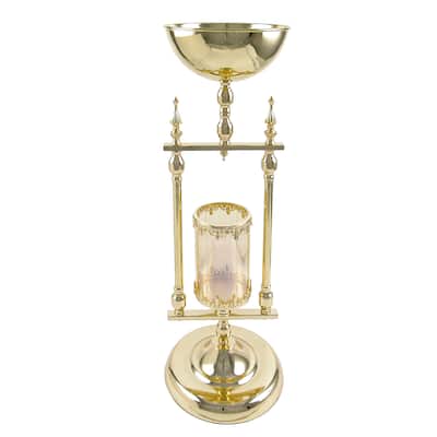 Gold Royal Hurricane Candlestick Candle Holder Vase Centerpiece Riser