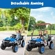 preview thumbnail 29 of 40, Kids Ride On Golf Cart with Remote 24V Rechargeable Battery USB Music and Sun Awning - 53.5" × 28" × 45" (L x W x H)