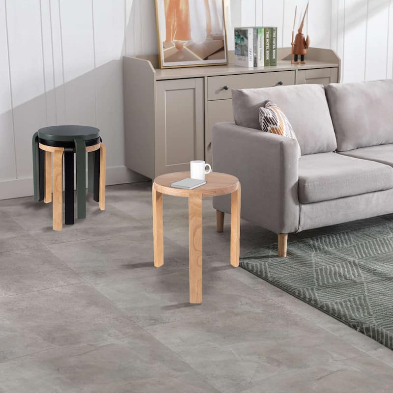 Mateo Round Backless Stacking Stools Set of 2