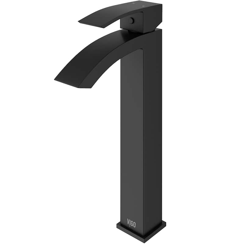 VIGO Duris 12" H Single Handle Single Hole Bathroom Vessel Faucet - Matte Black