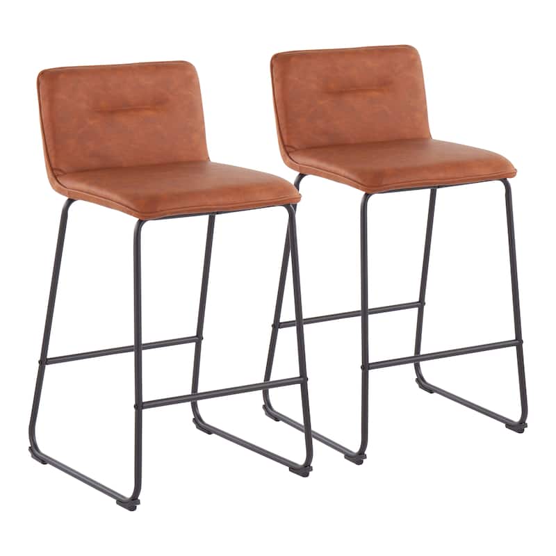 Carbon Loft Kerby Black Fixed-Height Counter Stool - Set of 2