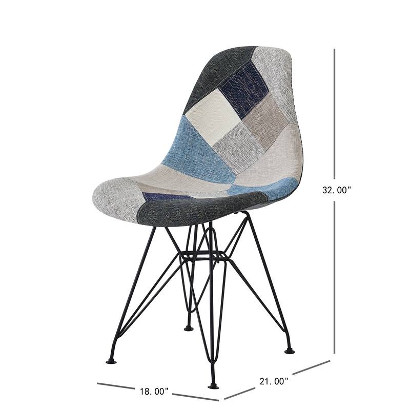 Dining Chairs Set of 2 Side Chair Accent Chair Vanity Chair Lounge Chair Kitchen Chair with Iron Legs