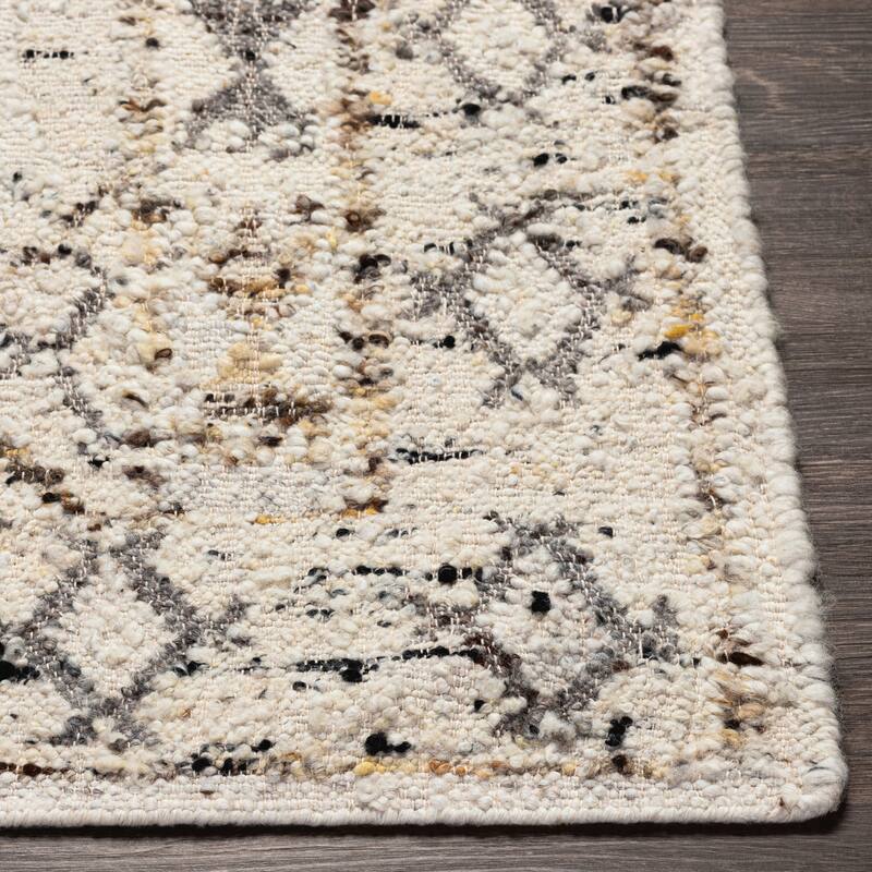 Surya Ishvi Handmade Bohemian Diamond Wool Area Rug