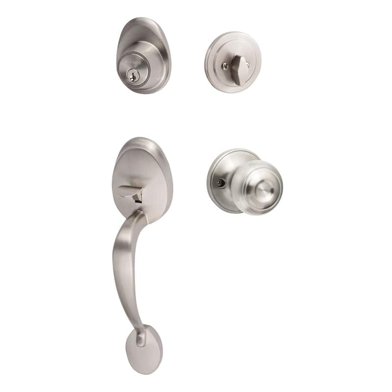 Sure-Loc AT507-JN Alta Sectional Single Cylinder Keyed Entry Handleset - Satin Nickel
