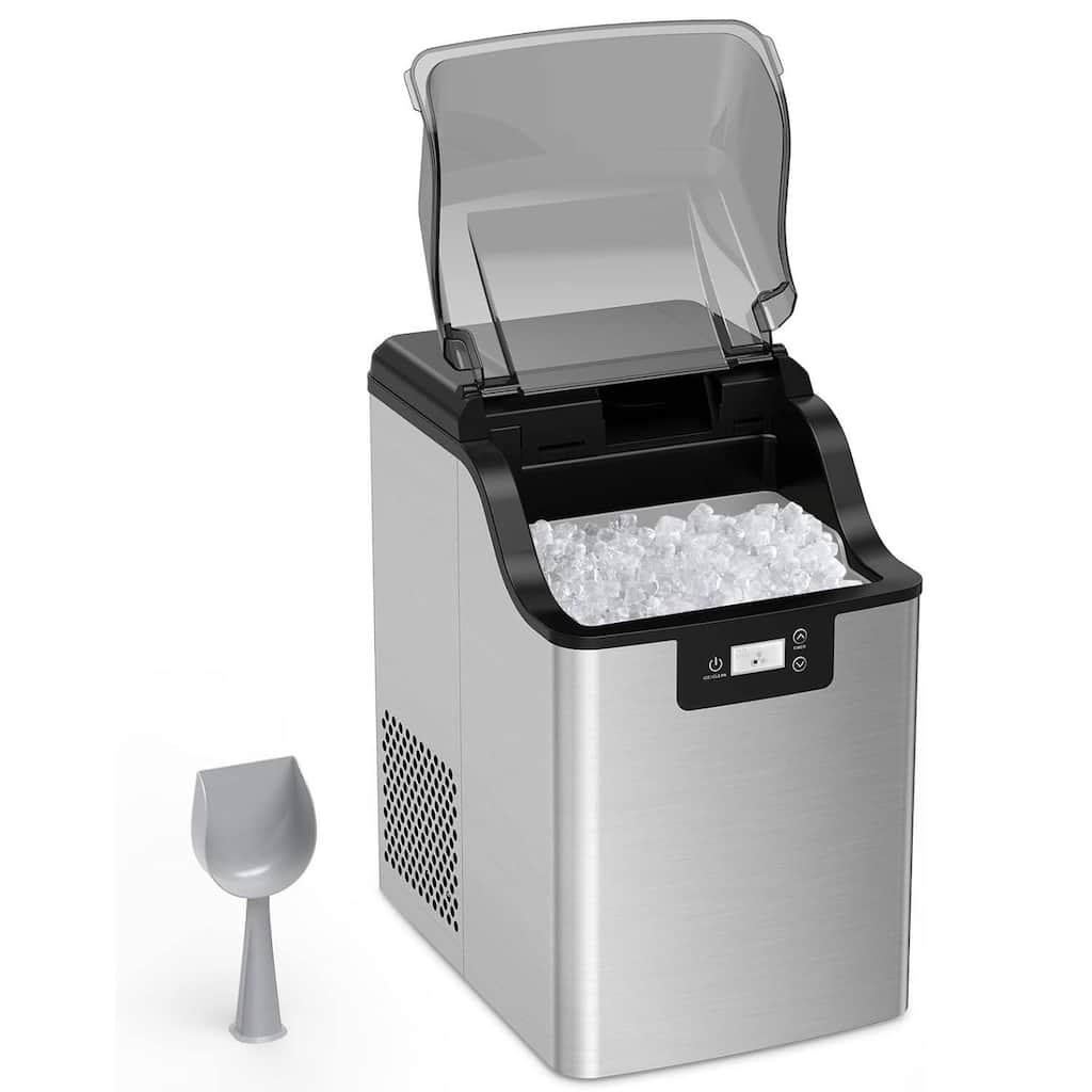 44LBs/24H Portable Countertop Nugget Ice Maker with Ice Basket - N/A