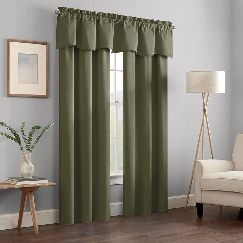 Eclipse Kendall Solid Scalloped Valance