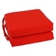 preview thumbnail 47 of 79, 16-inch Square Indoor Twill Chair Cushions (Set of 2 or 4) - 16 x 16 Set of 2 - Red