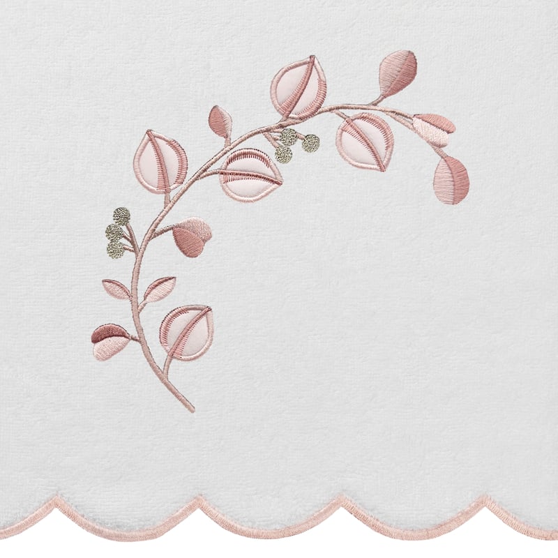 Authentic Hotel and Spa 100% Turkish Cotton WILD BRANCH Scallop Embellished Towel Collection