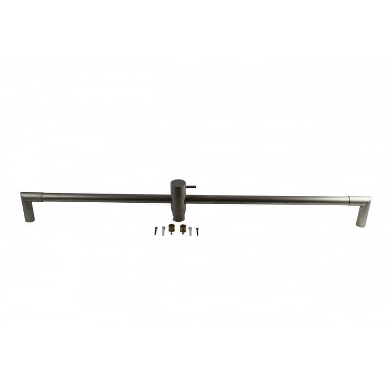Bathroom Handheld Shower Slide Bar Satin Nickel Brass 30" L Renovators Supply