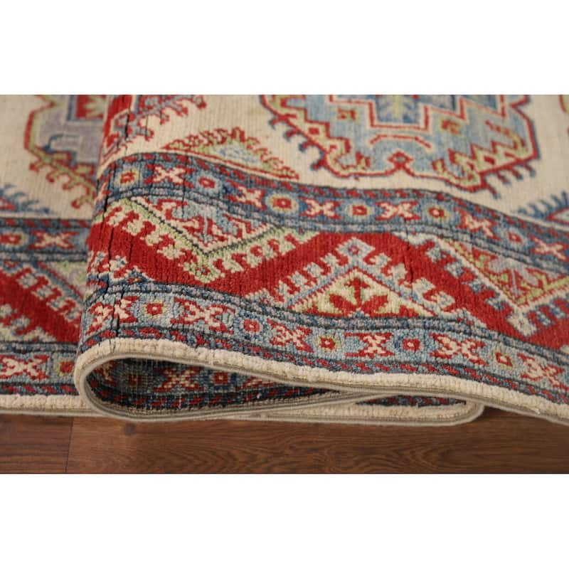 Kazak Runner Rug Hand-Knotted Wool Carpet - 2'5" x 15'2"