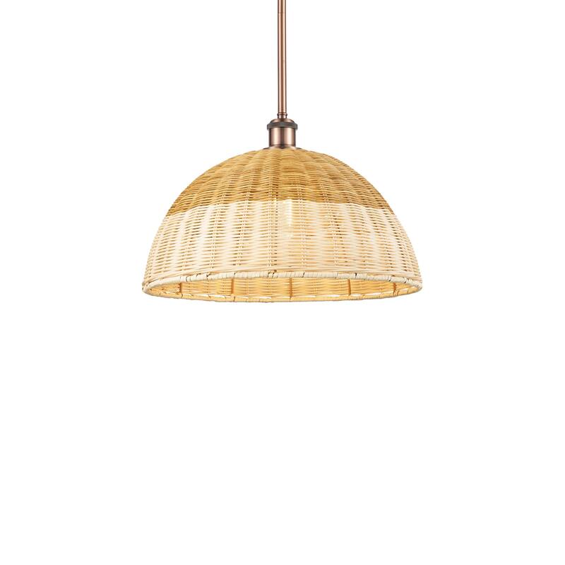 Innovations Lighting 516-1S-11-16 Bristol Natural II Pendant Bristol - Antique Copper / Natural