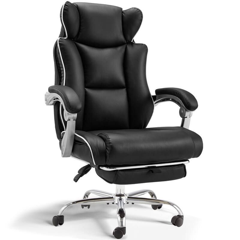 Ergonomic High Back Office Chair w/ Footrest, Linkage Armrests, Lumbar Support