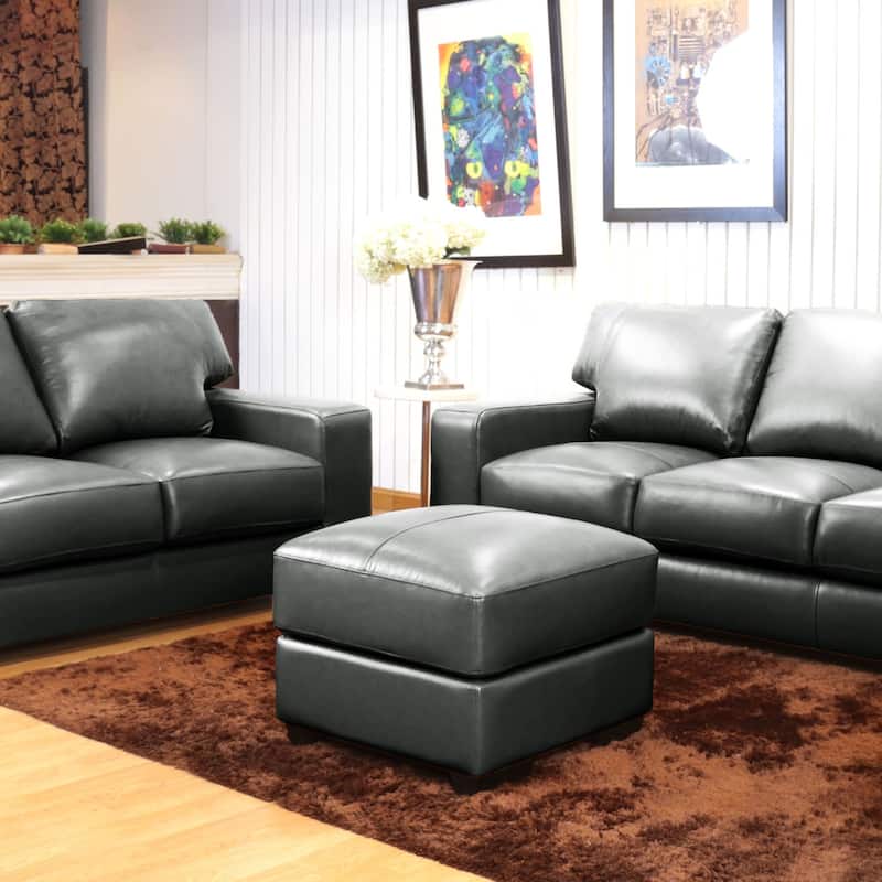Bordeaux Leather Match Sofa, Loveseat, Armchair and Ottoman