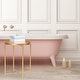 preview thumbnail 4 of 28, Adeco Gold End Table Metal Waterproof Snack Beside Table Accent Coffee Table - 16.9""(D)x 16.9""(W)x 20.5""(H)