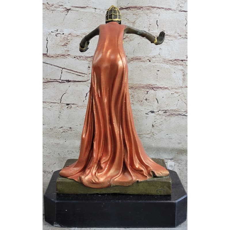 Egyptian Princess By French Artist J.R Colinet Genuine Bronze Sculpture Figurine
