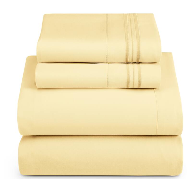Nestl Ultra-soft Deep Pocket Bed Sheet Set - Short Queen/RV - Ivory