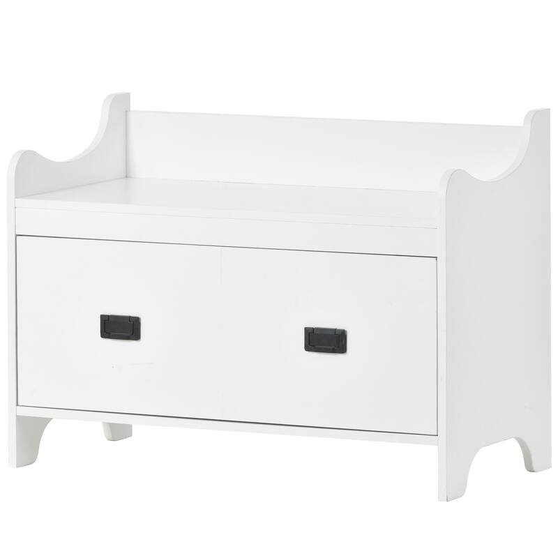 Contemporary Hall Rack with Storage - 4 in 1 Entryway Bench with 7 Hooks