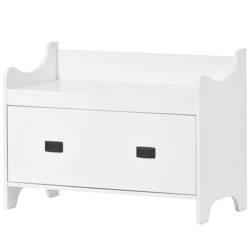 Modern Style 4-in-1 Multiple Functions Hall Tree with Ample Storage Drawer and 7 Metal Hooks