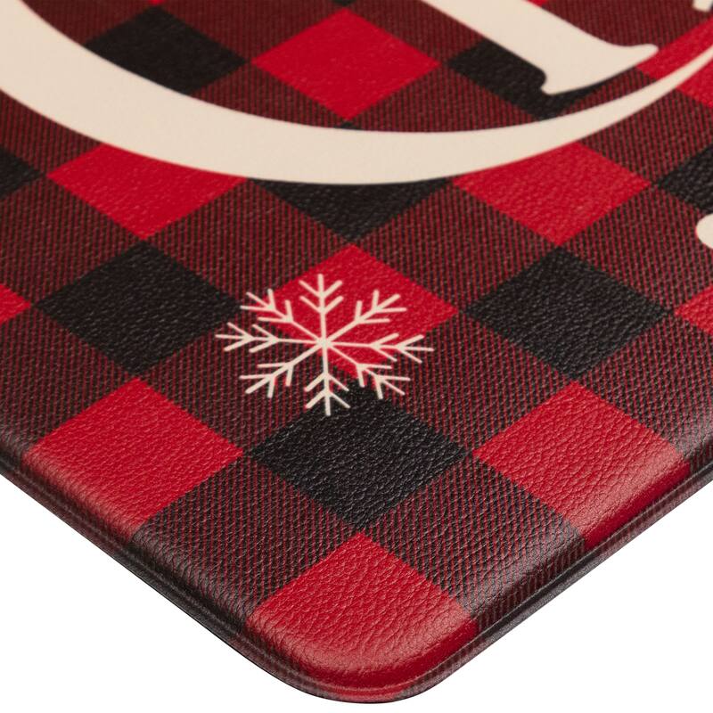 Plaid Merry Christmas Kitchen Comfort Anti-Fatigue Floor Mat - 17.75" x 29.5"