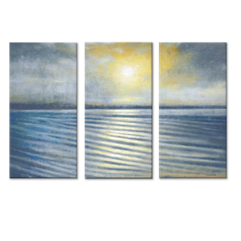 'Ripples' 3 Pc Wrapped Canvas Wall Art Set by Norman Wyatt Jr.