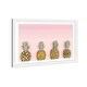 preview thumbnail 3 of 3, Wynwood Studio 'Pineapple Love' Food and Cuisine Pink Wall Art Framed Print