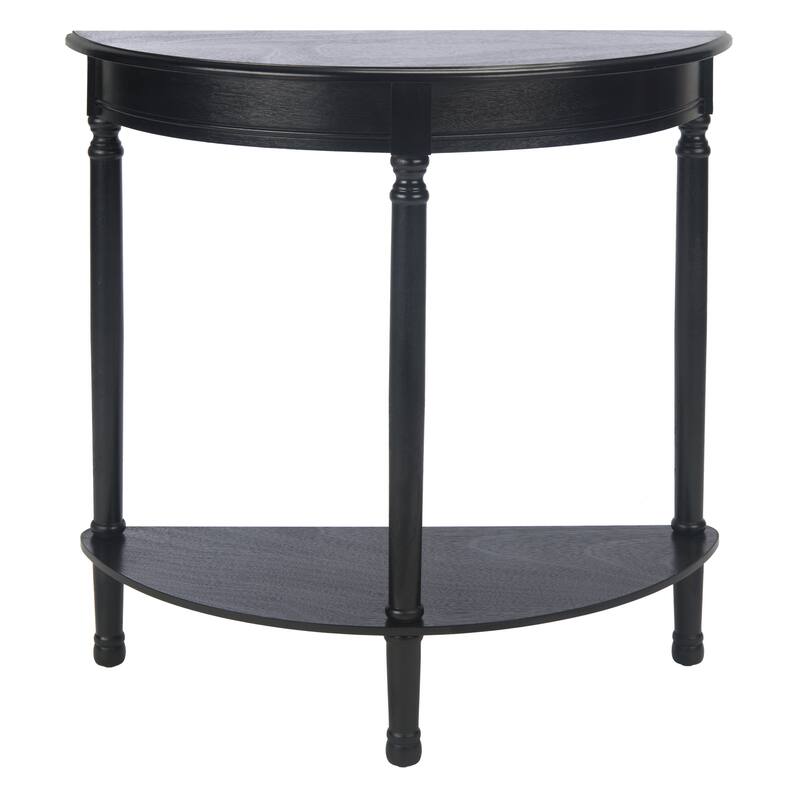 SAFAVIEH Veva Half Moon Console Table - 28" W x 11.8" L x 28" H - 28Wx12Dx28H - Black