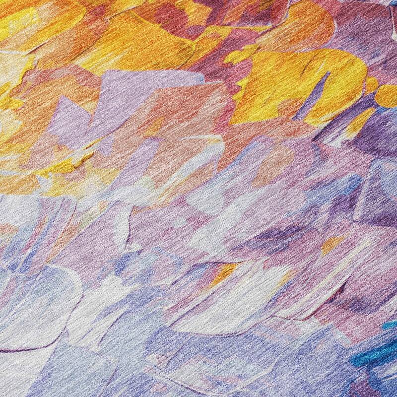 HomeRoots Abstract Transitional Rectangle Outdoor Rug