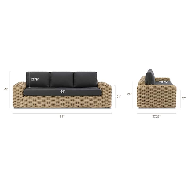 Poly and Bark Puglia 3 Seat Sofa