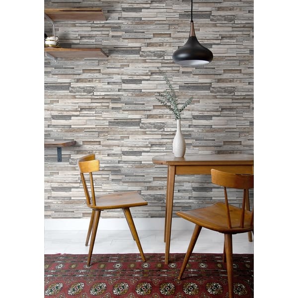 NextWall Reclaimed Wood Plank Peel and Stick Removable Wallpaper - Overstock - 31247824 NextWall Reclaimed Wood Plank Peel and Stick Removable Wallpaper - Overstock - 31247824