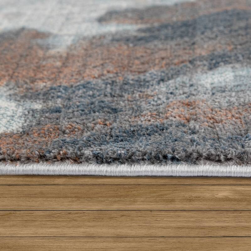 Modern Area Rug for Living-Room Art-Work Design in cream grey brown