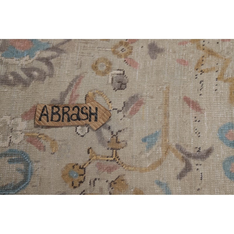 Floral Tabriz Persian Rug Hand-Knotted Traditional Wool Carpet - 7'0"x 10'8"
