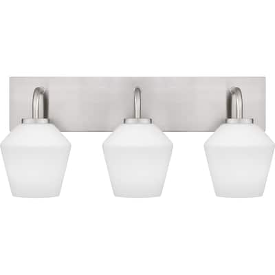 Nielson 3-Light Brushed Nickel Bath Light