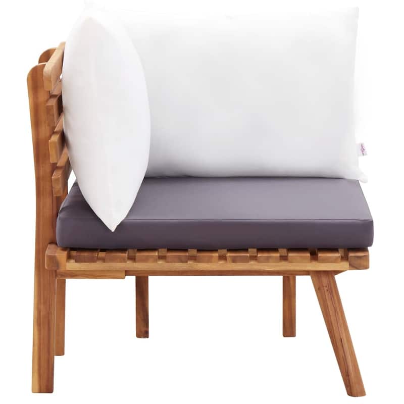 vidaXL Patio Lounge Set Outdoor Sectional Sofa Set Table Solid Wood Acacia - 23.6" x 25.6" x 25.6"
