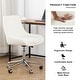 preview thumbnail 24 of 43, Modern Teddy Fleece Fabric with Metal Legs with Lift Adjustment, Swivel Office Chair