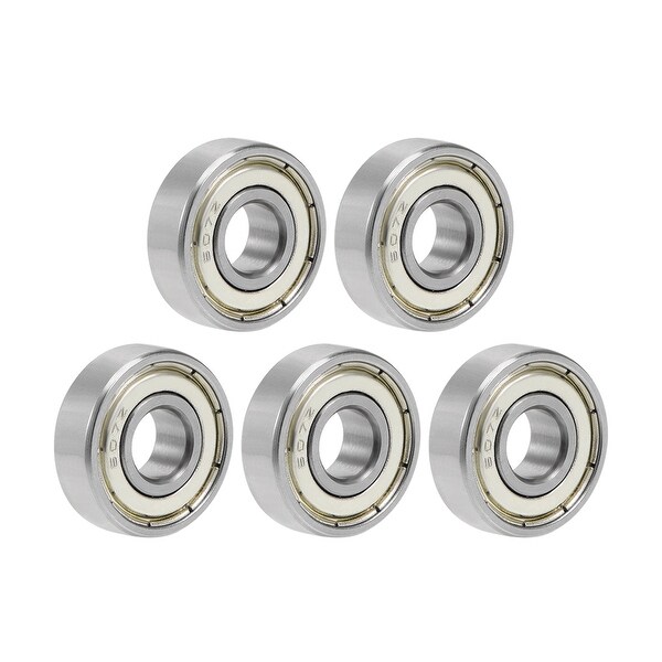 607ZZ Deep Groove Ball Bearing 7mmx19mmx6mm Double Sealed Chrome Bearings 5pcs - 5 Pack - 607ZZ (7*19*6)