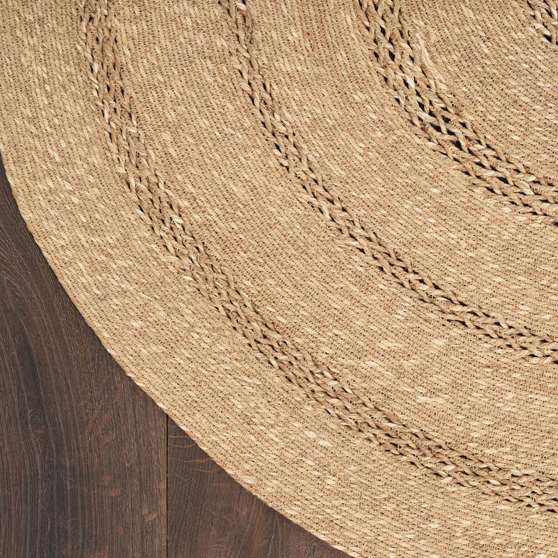 Nourison Natural Seagrass Indoor/Outdoor Solid Area Rug