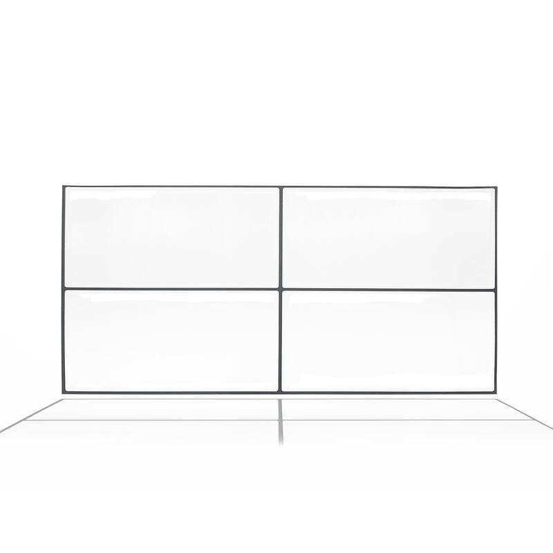 Walplus Classic White Glossy 3D Tile Sticker Peel and Stick Kitchen Backsplash