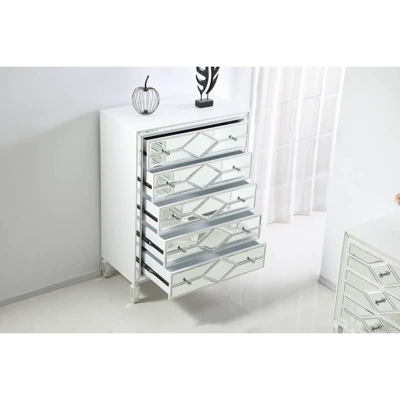 5 Drawer 36" Chest - Antique White