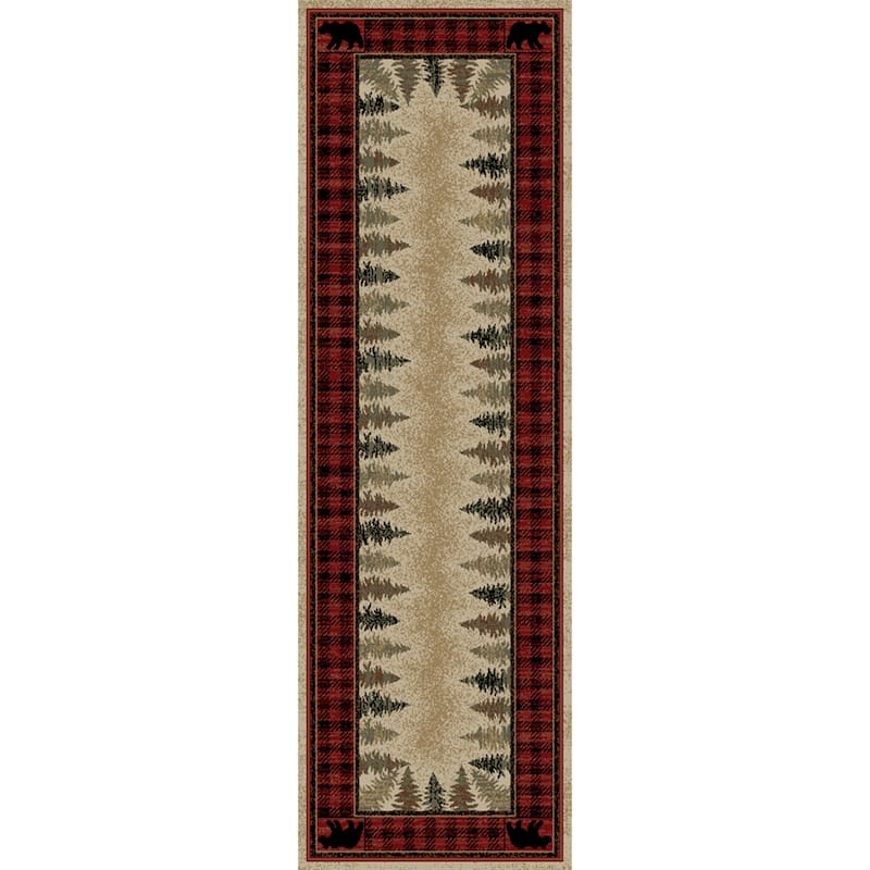 Hearthside Four Corners Red Lodge Area Rug - 2'3"x7'7"